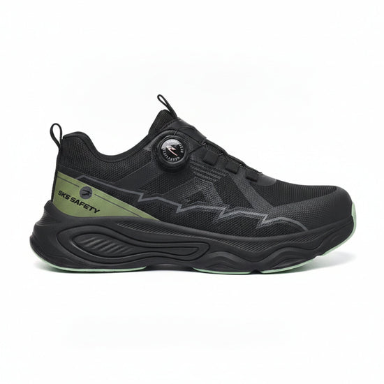 RewanPro ForcePro – buty robocze S3, czarno-zielone, widok z boku