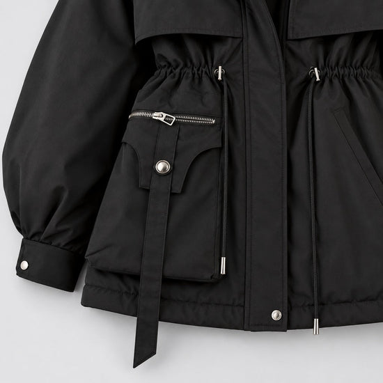 Parka z futerkiem przy kapturze na polarze – zdjęcie 5