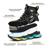 Buty robocze Camelon S1 high-top turkusowe outdoor na skałach, użycie turystyczne