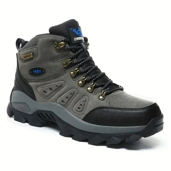 RewanPro Comer wysokie buty trekkingowe szare, gruby bieżnik all-terrain — ujęcie boczne hero