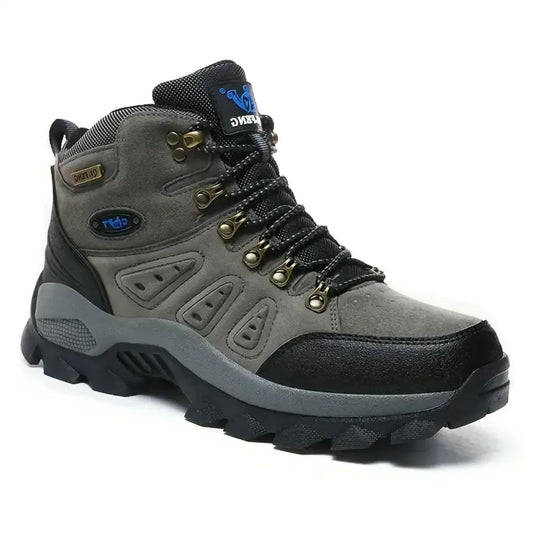RewanPro Comer wysokie buty trekkingowe szare, gruby bieżnik all-terrain — ujęcie boczne hero