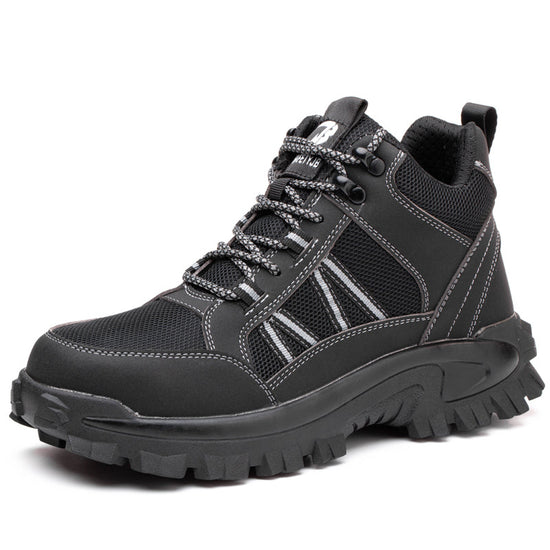RewanPro Dominator - but roboczy S1P mid-top czarny z metalowym podnoskiem i grubą podeszwą SRC, hero z boku