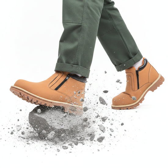 RewanPro Evo – buty robocze S3, brązowe, rozbijany kamień