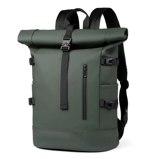 RewanPro Impact - plecak roboczy zielony khaki, wodoodporny z roll-top