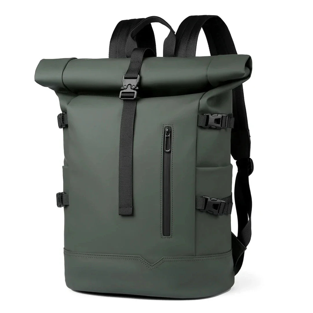 RewanPro Impact - plecak roboczy zielony khaki, wodoodporny z roll-top