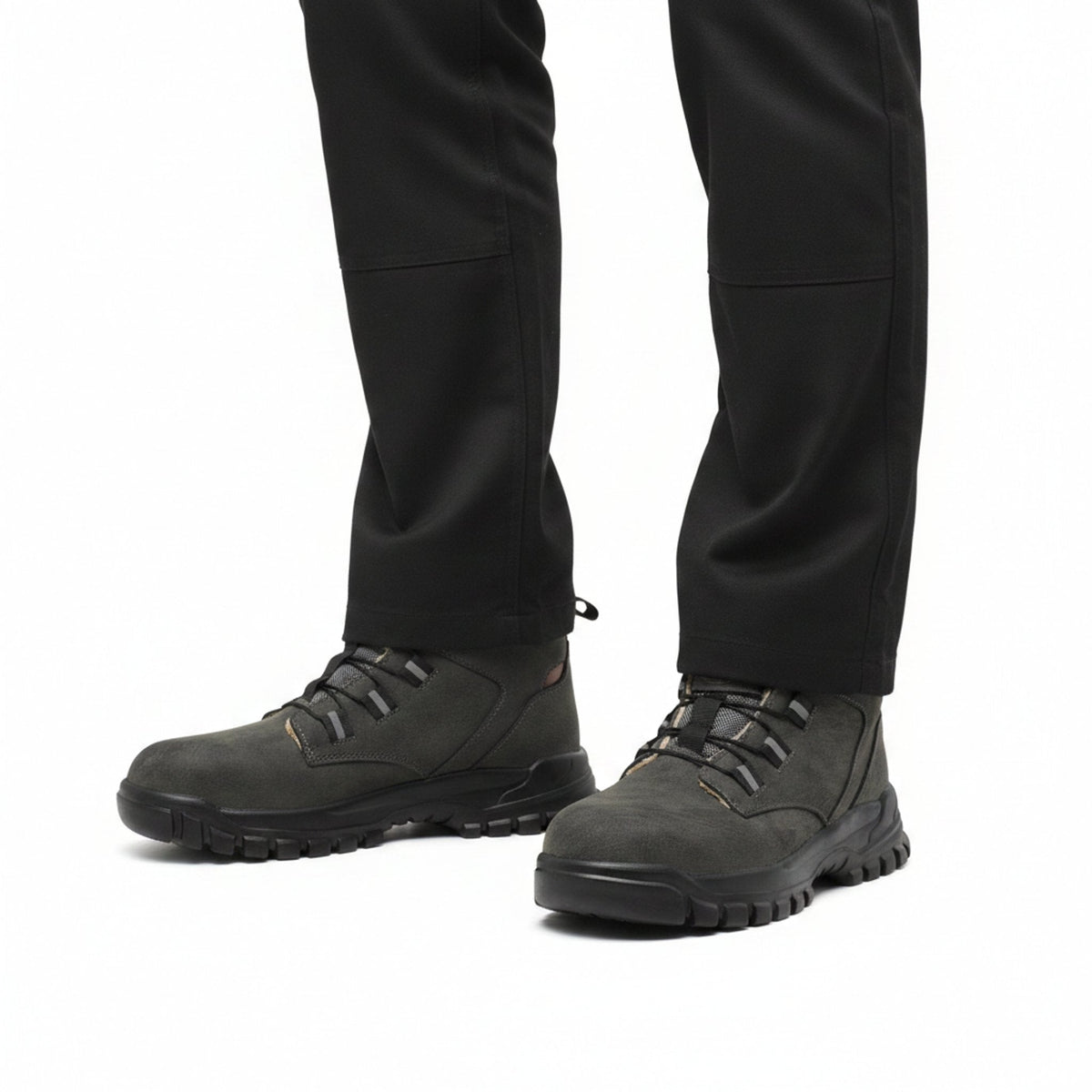 RewanPro Knob – zimowe buty robocze S3, szare, widok z przodu w studiu