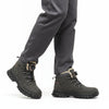 RewanPro Knob – zimowe buty robocze S3, szare, krok, widok z boku