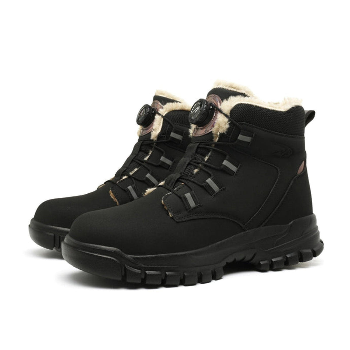 RewanPro Knob – zimowe buty robocze S3, czarne, widok trzy czwarte