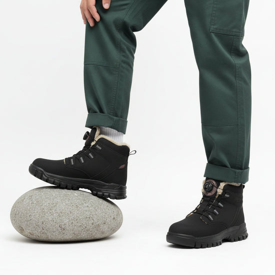 RewanPro Knob – zimowe buty robocze S3, czarne, stopa na kamieniu