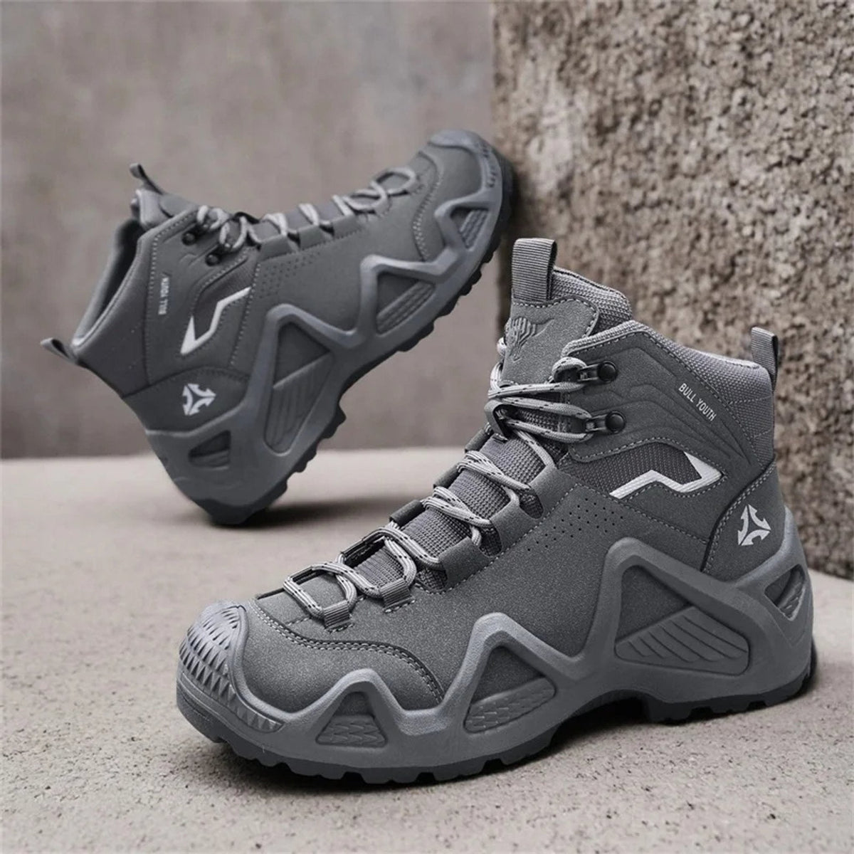 RewanPro Mount – buty trekkingowe, szare, widok trzy czwarte