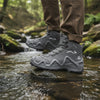 RewanPro Mount – buty trekkingowe, szare, przejście przez strumień