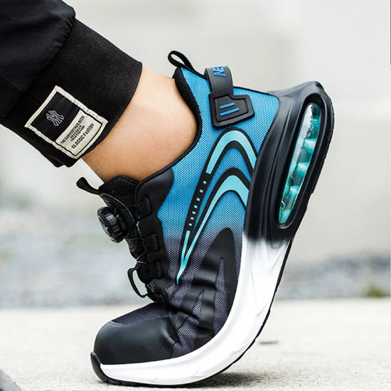 RewanPro Newka Select S3 buty robocze czarno-niebieskie - widok z tyłu