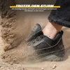 RewanPro Rider buty robocze Anti-Smash – test obciążenia na metalowej kratce, stalowy podnosek
