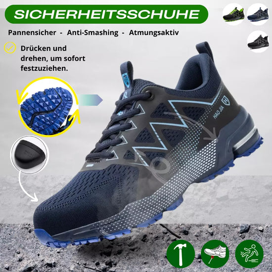 RewanPro S70 buty robocze przekrój – podeszwa średnia z poduszką powietrzną i wkładka Kevlar