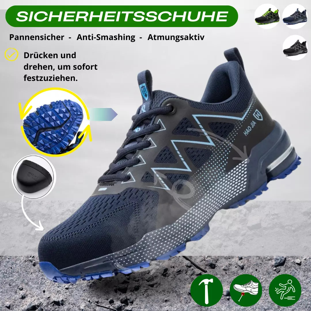 RewanPro S70 buty robocze przekrój – podeszwa średnia z poduszką powietrzną i wkładka Kevlar