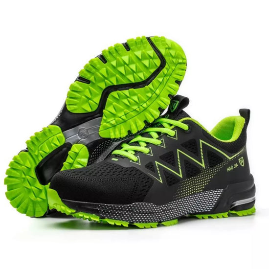 RewanPro S70 buty robocze podeszwa neonowo-zielona – głęboki bieżnik na budowę