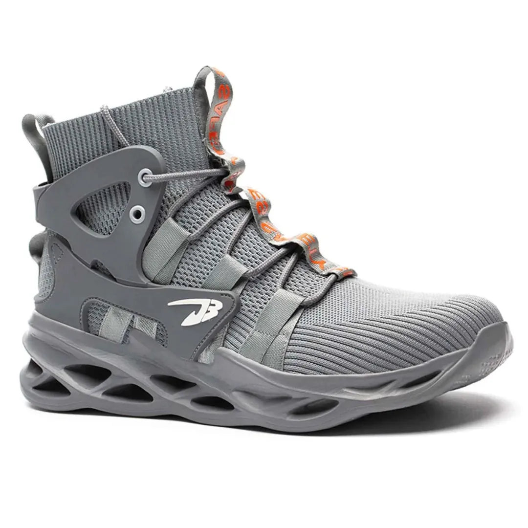 RewanPro Titan S1P buty robocze czarne — ujęcie z góry pokazujące sznurowanie