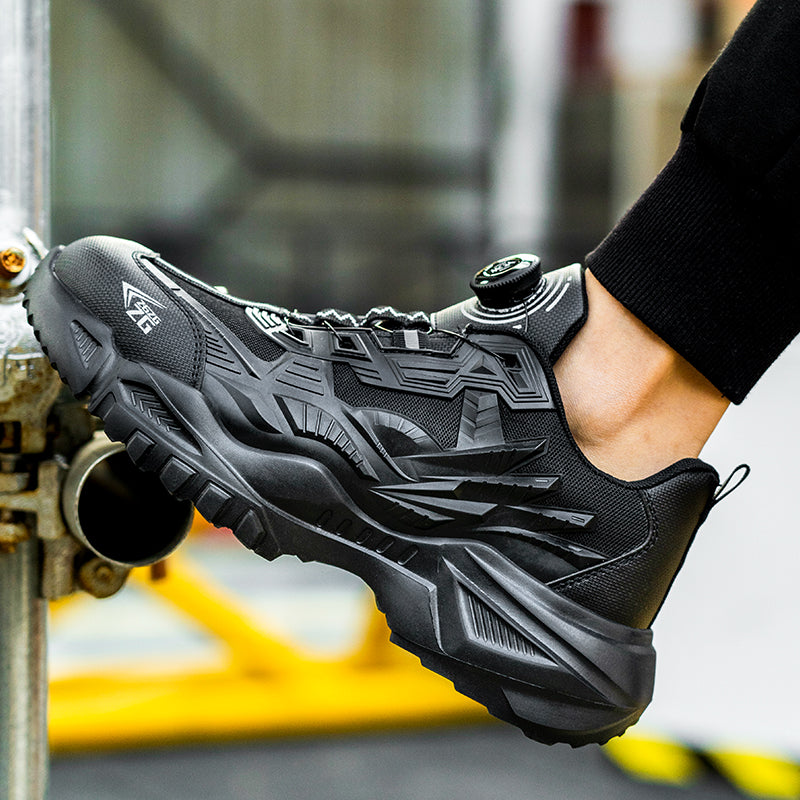 RewanPro Vortex S3 buty robocze czarne – użycie na drabinie, stalowy podnosek chroni palce