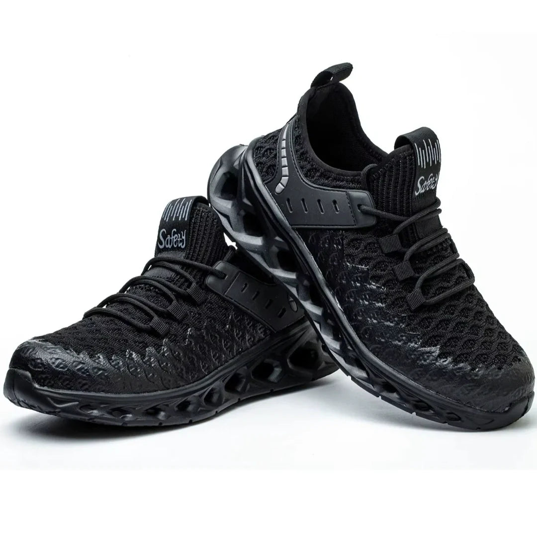 RewanPro Wixor S1P lekkie buty robocze czarne - widok z przodu