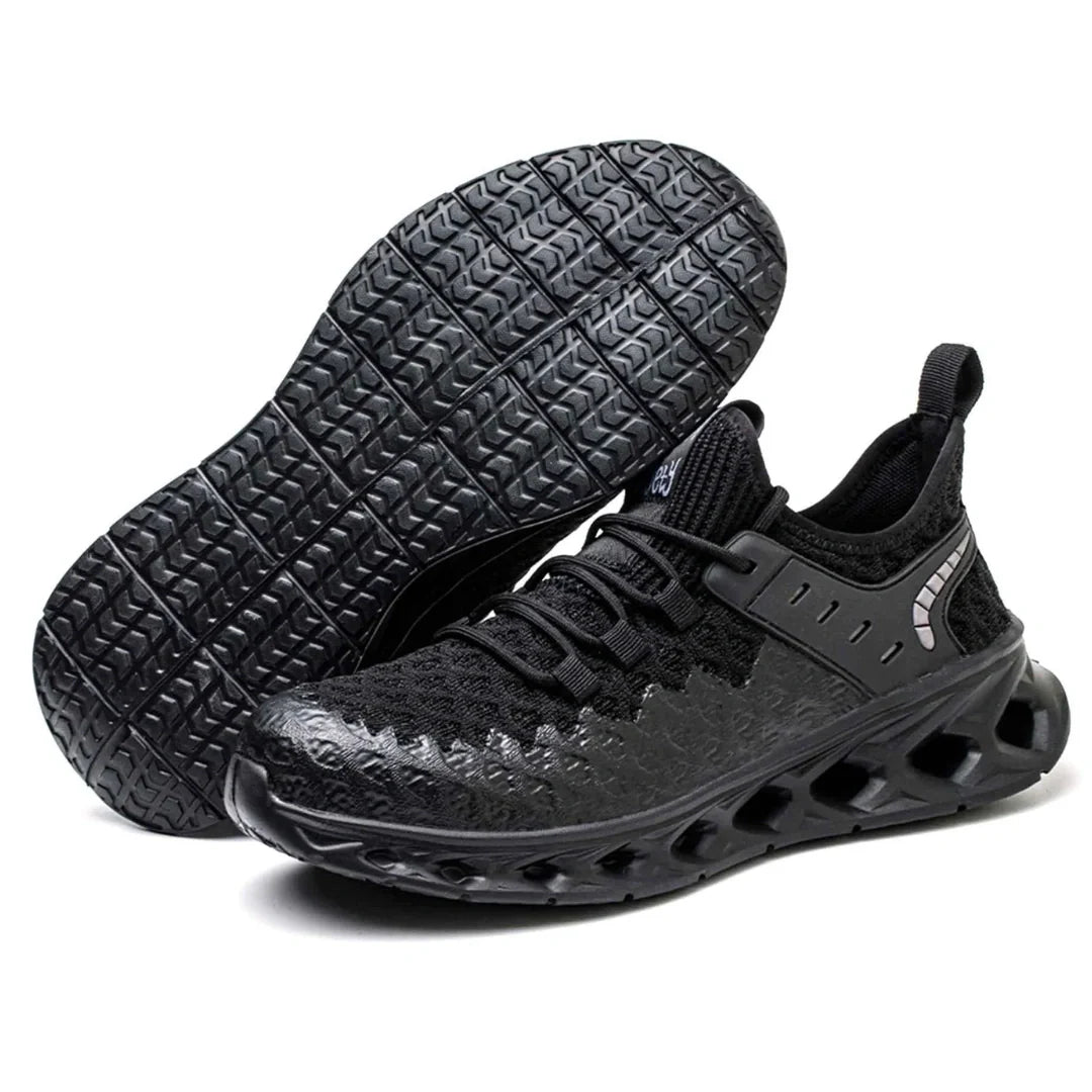 RewanPro Wixor S1P lekkie buty robocze czarne - detal stalowego podnoska
