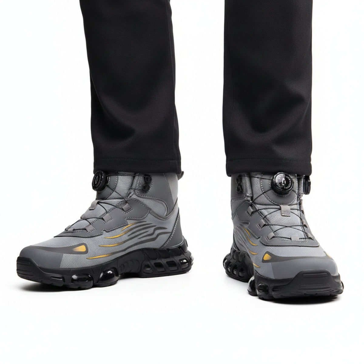 RewanPro Z91 – zimowe buty robocze S1P, szare, widok z przodu w studiu