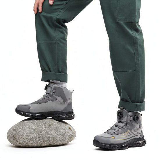 RewanPro Z91 – zimowe buty robocze S1P, szare, stopa na kamieniu