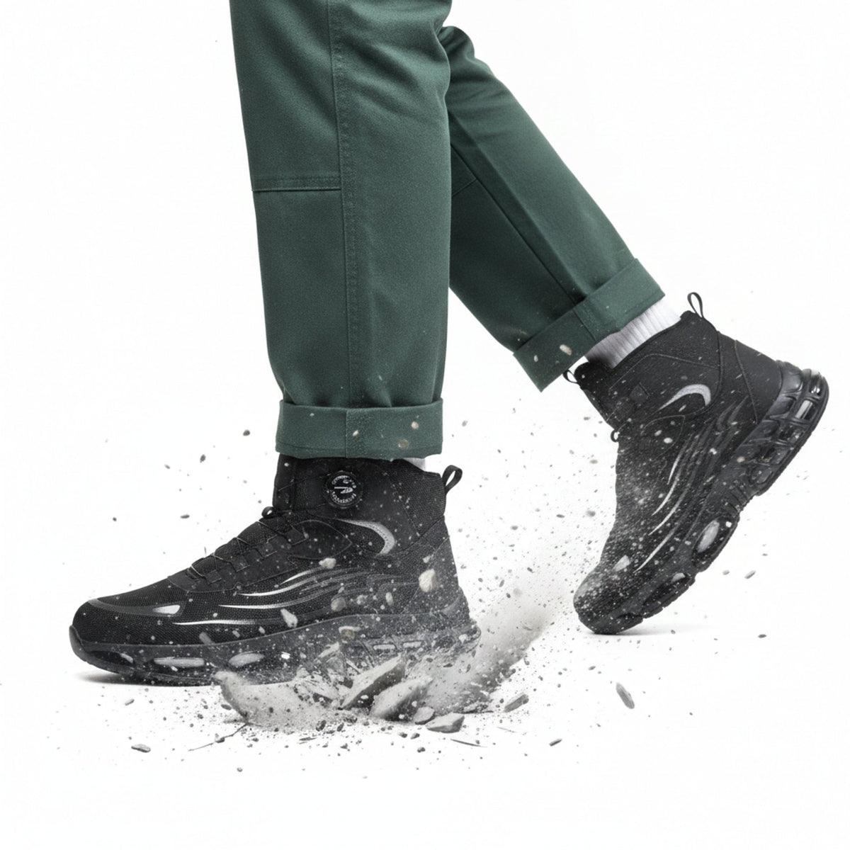 RewanPro Z91 – zimowe buty robocze S1P, czarne, rozbijany kamień