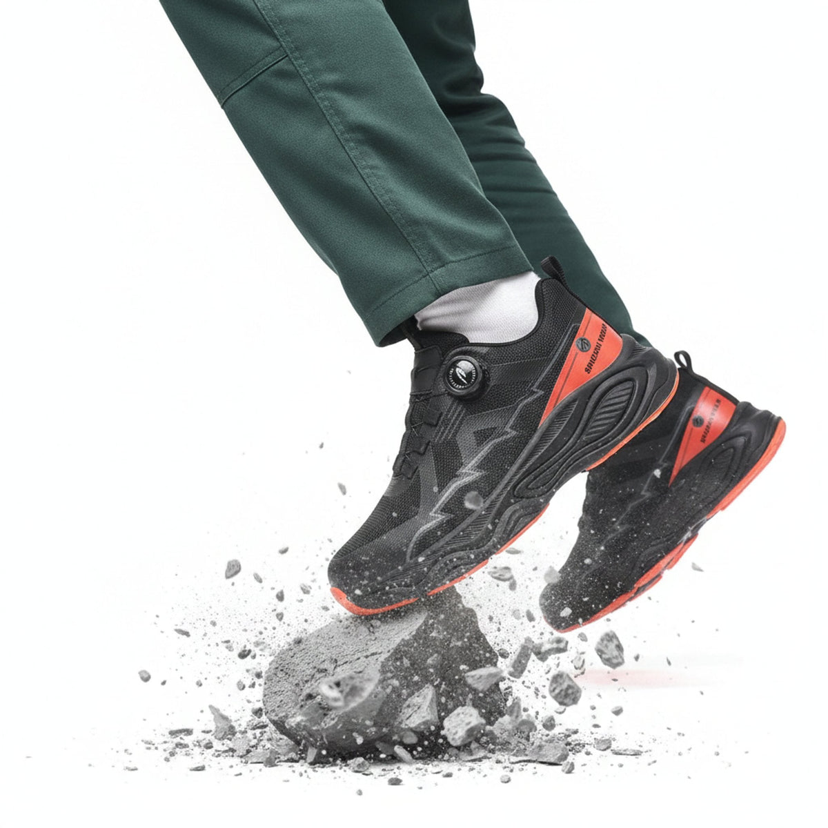 RewanPro ForcePro – buty robocze S3, czarno-pomarańczowe, rozbijany kamień