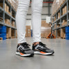 RewanPro Grunding – lekkie buty robocze S3, czarno-szare, kobieta w magazynie