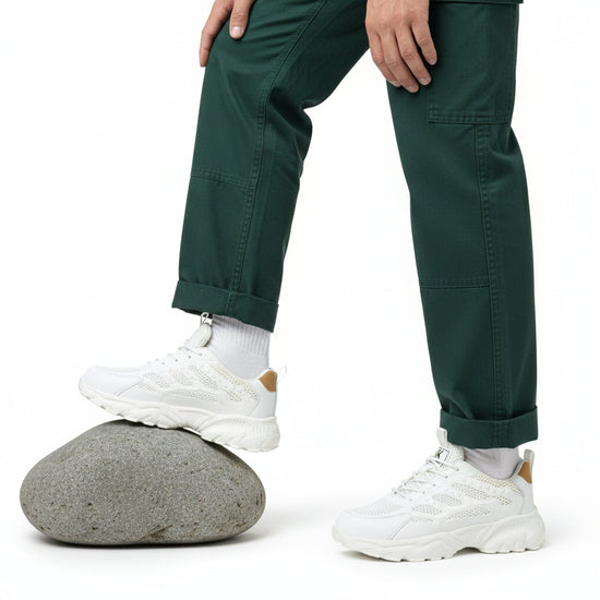 RewanPro 75Plus – damskie buty robocze S1, białe, stopa na kamieniu