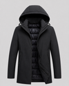 Męska parka zimowa z kapturem – widok z przodu