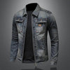 Męska kurtka jeansowa trucker sprana vintage – zdjęcie 3