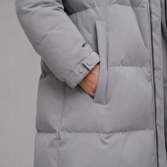 Damska parka puchowa extra długa – zdjęcie 6