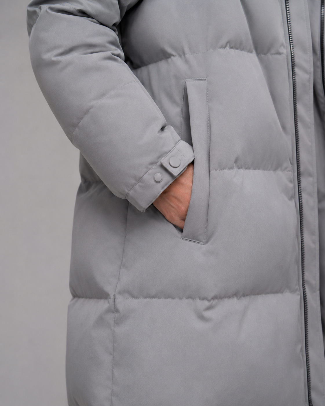 Damska parka puchowa extra długa – zdjęcie 6