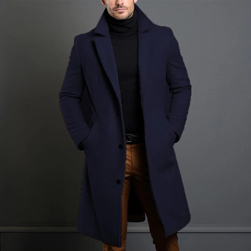 Męski płaszcz zimowy elegancki – zdjęcie 4