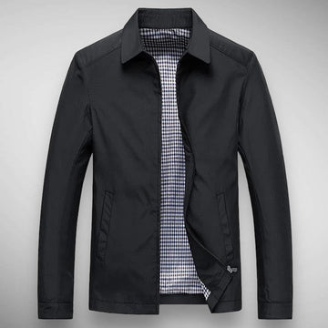 Męska kurtka harrington z kołnierzykiem – widok z przodu